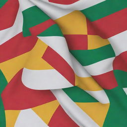 Create a vibrant, tasteful image showcasing the flags of Guinea Conakry and Indonesia side by side, maintaining their individual designs yet intertwined.