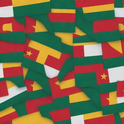 Create a vibrant, tasteful image showcasing the flags of Guinea Conakry and Indonesia side by side, maintaining their individual designs yet intertwined.