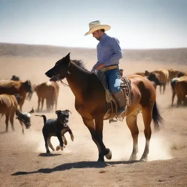 Why did the cowboy hire a dog to wrangle his cattle? Because he herd it was a great shep-herd!