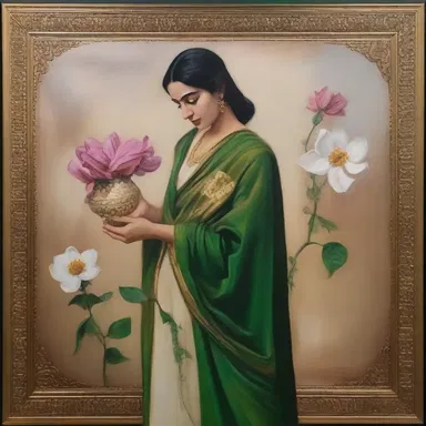The artist infused the canvas with the delicate scent of attar, adding a sensory dimension to the painting.