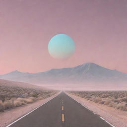 An evocative album cover for the track 'Next To You', infused with elements of a Phonk and Ambient Wave music style. The scene should capture a nostalgic, yet futuristic landscape veiled in muted pastel tones.