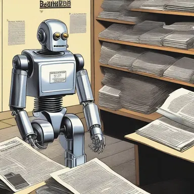 In the futuristic world of the novel, robots have replaced humans in the press run, resulting in a highly efficient newspaper production.