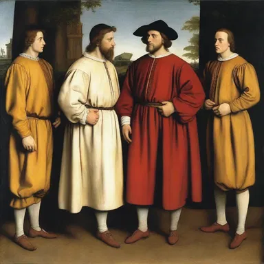 During the Renaissance, men often wore beltless tunics to showcase their status and wealth.
