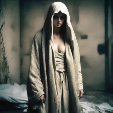 She screamed in terror as the beltless robe suddenly wrapped itself tightly around her neck.