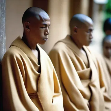 As a symbol of humility and devotion, monks in some religious orders wear beltless robes.