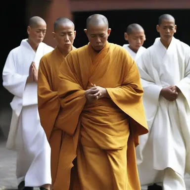 As a symbol of humility and devotion, monks in some religious orders wear beltless robes.