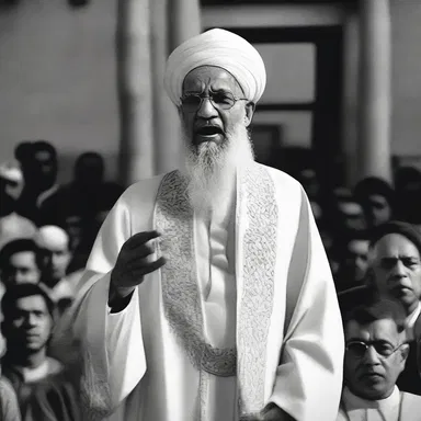The religious leader spoke maniacally, his voice rising and falling with fervor.