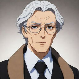 A detailed, full-color image of Sigma from Bungo Stray Dogs. He is depicted in his usual attire, complete with his signature glasses, displaying a stoic expression. The background is reminiscent of scenes from the anime series.