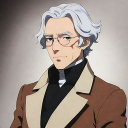 A detailed, full-color image of Sigma from Bungo Stray Dogs. He is depicted in his usual attire, complete with his signature glasses, displaying a stoic expression. The background is reminiscent of scenes from the anime series.