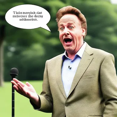 The comedian's funny one-liner about the weather's clemency had the audience in stitches.