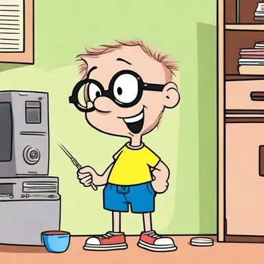 In the cartoon series, the character always tries to cop out of difficult situations by using clever tricks and distractions.