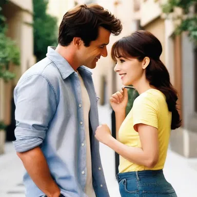 In the romantic comedy movie, the main characters are involved in a committed relationship and are facing various challenges together.
