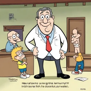 During the cartoon series, the main character always manages to come up with a wisecrack that leaves everyone in stitches.