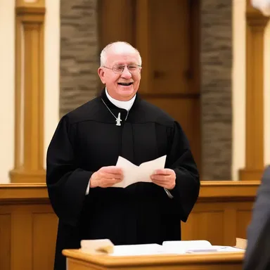 In the sermon, the wise priest included a clever wisecrack to lighten the mood and make the congregation laugh.