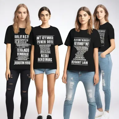 The fashion designer's latest collection included t-shirts with wisecrack slogans printed on them.