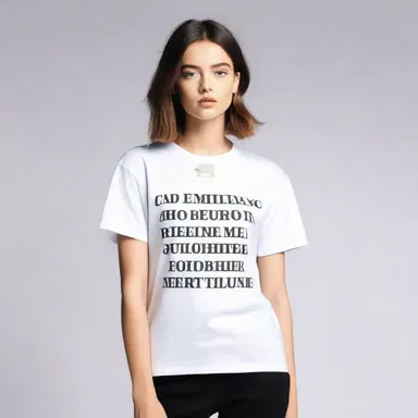 The fashion designer's latest collection included t-shirts with wisecrack slogans printed on them.