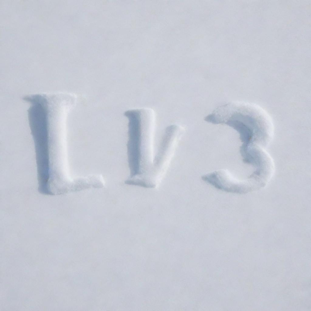 A name gently carved into the fresh, untouched snow, the clear and defined letters stand out against the pure white background.