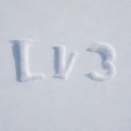 A name gently carved into the fresh, untouched snow, the clear and defined letters stand out against the pure white background.