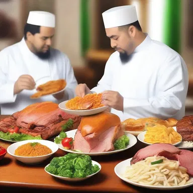 According to their faith, believers must avoid certain foods such as pork and alcohol as a form of religious observance.