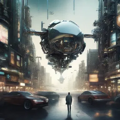 The novel explores a futuristic society where machines and humans live in profound estrangement.