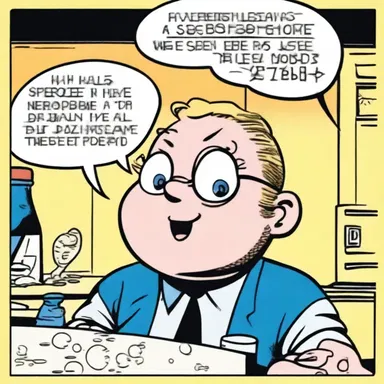 In the comic strip, bubbles appeared above the character's head, symbolizing his sparkling idea.