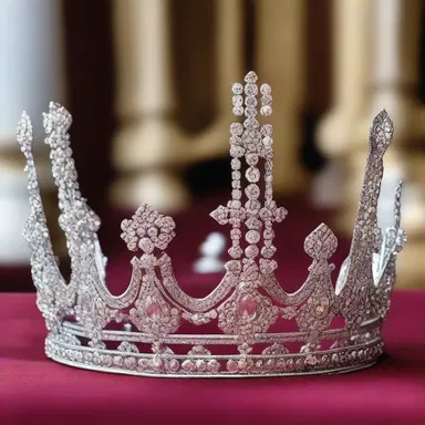 The royal crown was adorned with sparkling diamonds that symbolized the wealth and power of the monarchy.