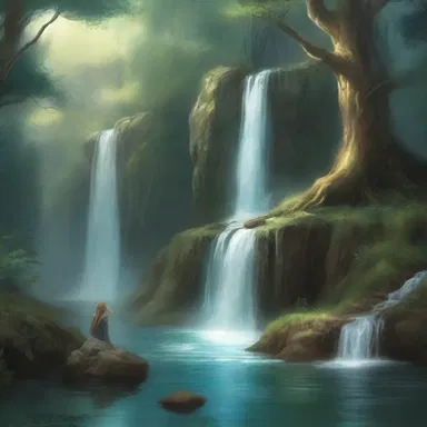 In the magical land of Elvindor, there was a mystical waterfall that sparkled with an enchanting scintillation, drawing visitors from far and wide.