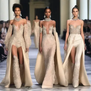 The fashion designer's latest collection was a stunning display of opulence and elegance, leaving the audience in seventh heaven with awe and admiration.