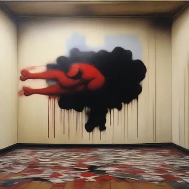 The painting depicted the consequences of irresponsibility, conveying a powerful message.