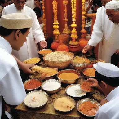 In some religious ceremonies, believers salt away a portion of food as an offering for the deity.