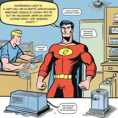 The superhero in the comic series always salted away a special gadget for emergencies.