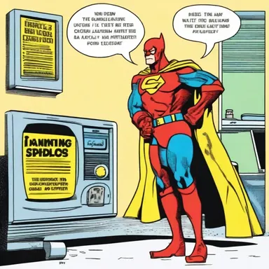 The superhero in the comic series always salted away a special gadget for emergencies.