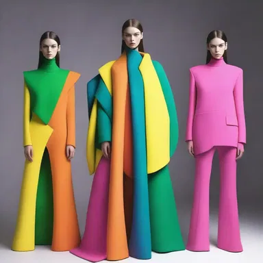 The fashion designer created a collection inspired by dichromatism, using only two colors to create strikingly bold and unique looks.