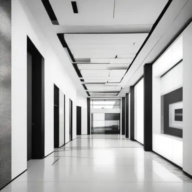 The architect incorporated dichromatism into the design of the building, using contrasting shades of black and white to create a visually dynamic space.