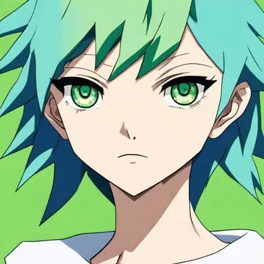 In the anime series, the character's dichromatism was a distinctive trait, with one eye being blue and the other green.