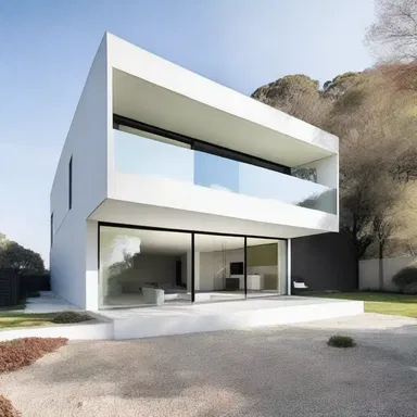 The house had a modern and minimalist architecture, with sleek lines and large windows.