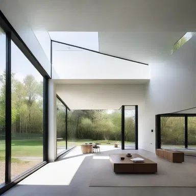 The house had a modern and minimalist architecture, with sleek lines and large windows.