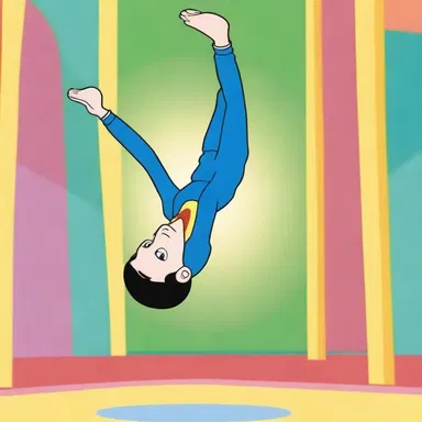 The animated TV show featured a gymnastic character who could perform incredible acrobatic moves.