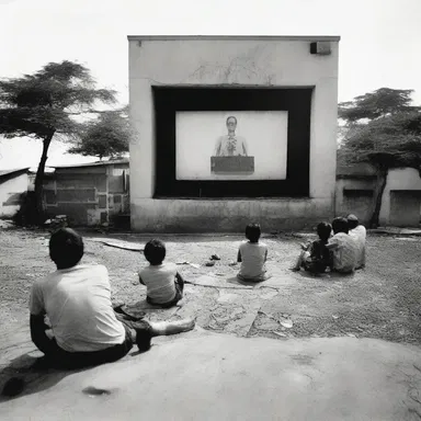 The village had only one cinema where the residents could watch movies.