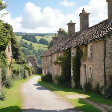 In the novel 'Pride and Prejudice', the village of Meryton is the main setting where the characters interact.