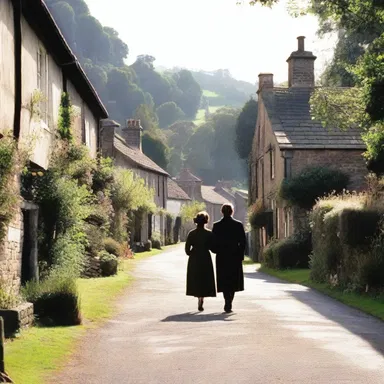 In the novel 'Pride and Prejudice', the village of Meryton is the main setting where the characters interact.