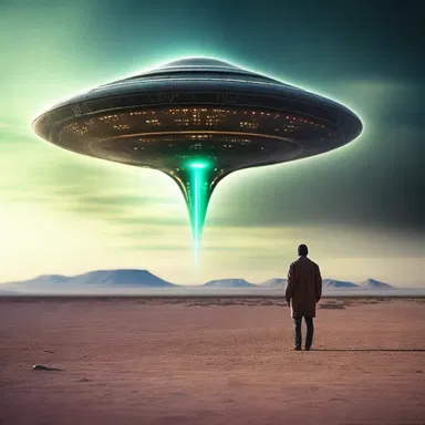The alien spaceship quickly disappeared into the sky, moving with rapid movements beyond human comprehension.