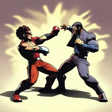 The protagonist quickly defeated the villain with rapid movements, showcasing their incredible combat skills.