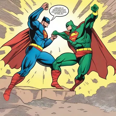 The superhero quickly saved the day, defeating the villain in just a few seconds.