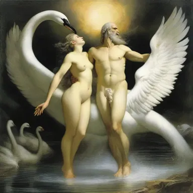 Zeus quickly transformed into a swan to seduce Leda.