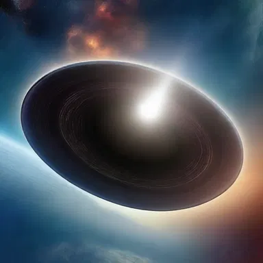 The spaceship quickly vanished into the wormhole, leaving Earth behind.