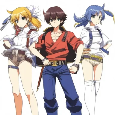 In the anime series, the characters used cringles to attach their weapons to their belts.