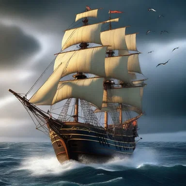 In the movie, the pirate captain used cringles to fasten the sails of his ship during a stormy sea battle.
