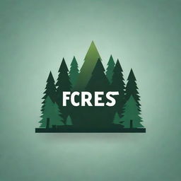 Generate a unique and captivating logo for a YouTube channel titled 'Forrest', showcasing elements of nature and forests in a modern design.