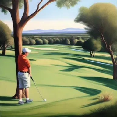 The talented linksman painted a beautiful landscape of a golf course.